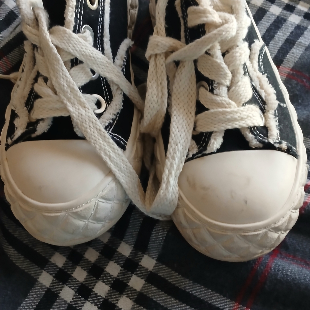 Classic Black and White Kids Sneakers